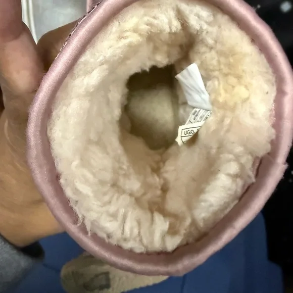 Ugg Toddler Glitter Stars Pink Girls Size 8 Boots Good Condition - Picture 6 of 7